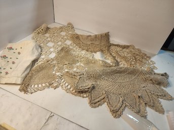 #55 Large Lot Of Vintage Linens And Doilies