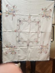 #59 Embroidered Table Cloth 48x36