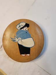 #68 Hand Made Wooden Hamburger Patty Press