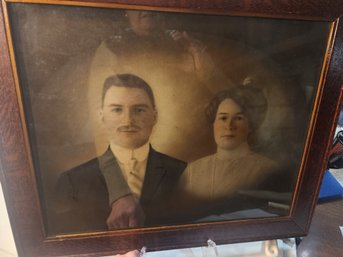 #77 Antique Photo In Antique Frame