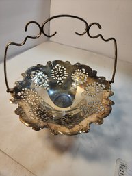 90  Beautiful Silver Plate Basket With Handle