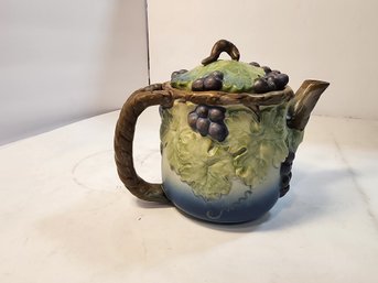 #120 VINTAGE GRAPE EMBELLISHED TEAPOT