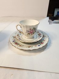 #137 ANDREA SADEK TEACUP, SAUCER AND DESSERT PLATE