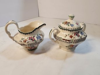 #146 SPODE CREAMER AND SUGAR SET