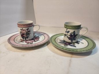 #153 ANDREA SADEK JAPAN BEAUTIFUL CUPS AND PLATE SET