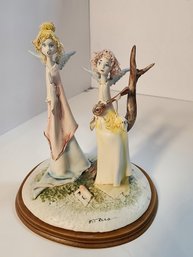 #29s Emilio Tezza Original Porcelain Figurine 2 Angels Signed  And Gorgeous