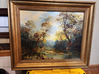 #52s P.f. Schuchard Forest  Oil Painting