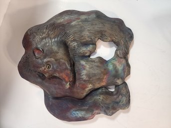 #66s Bear Wall Decor Feels Metal But Unsure.