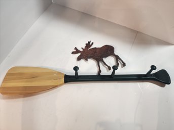 #81s Moose On Oar Coat Rack