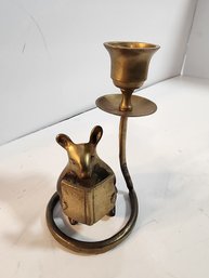 #94 Adorable Brass Mouse Candle Stick