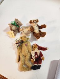 #106s Lot Of 4 Jointed Collector Bears