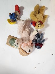 #114s 4 Small Jointed Bears