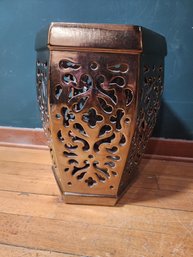 #46 Metal Painted Ceramic Japanese Garden Stool