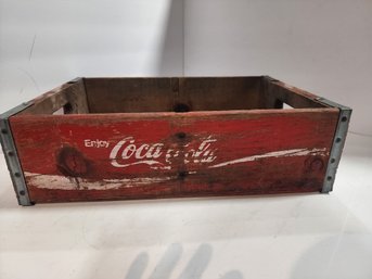 #91 VINTAGE COKE COLA WOOD CRATE