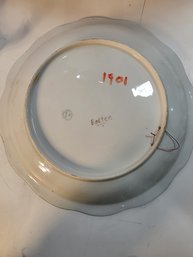 #109 ANTIQUE HAND PAINTED LIMOGES SIGNED BOWL.  BEAUTIFUL