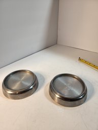#124 2 METAL WINE COASTERS