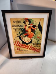 #145 PARIS ADVERTISING POSTER ART FRAMED AND MATTED