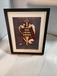 #147 VEUVE AMIOT LIQUOR ADVERTISING POSTER ART FRAMED AND MATTED