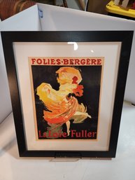 #148 FOLIES BERGERE FRENCH ADVERTISING POSTER ART FRAMED AND MATTED