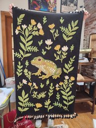 #167  NEW FROG TAPESTRY/RUG VERY NICE