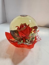 #171.  UNIQUE  FLOATING ROSE WATER GLOBE.