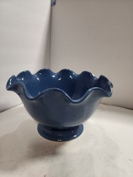 #7 PRETTY BLUE RUFFLE EDGE BOWL