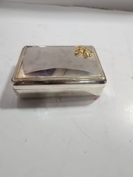 #10 SMALL METAL  VELVET LINED JEWELRY BOX