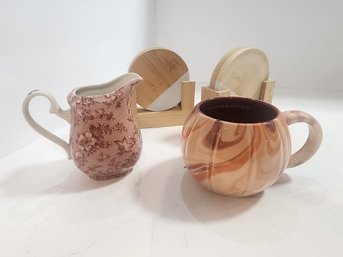 #43 Unique Starbucks Cup, Coasters And Adorable Creamer
