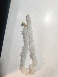 #46  16' Rock Crystal Necklace Multi Stand .  Very Nice