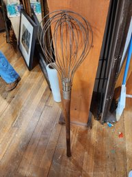 #59 Huge Wire Industrial Primitive Bread Whisk