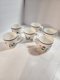 #68 Sweet Violet Waverly Coffee Mugs Set Of 6 Lot 2