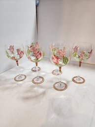 #77 Set Of 6 Waverly Garden Wine Glasses