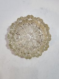 #98 2 VINTAGE CRYSTAL ASHTRAYS VERY PRETTY