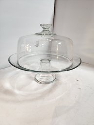 #104 CAKE PLATE WITH CLOCHE DOME AND STAND