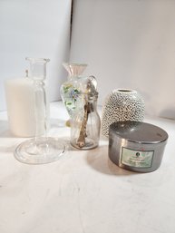 #107 CANDLES, COOL SPOONS, PRETTY VASES AND MORE