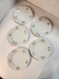 #117  LOT OF 5 FRENCH LIMOGES DESSERT PLATES