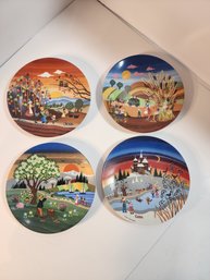 #118 4 REUTLER PORELLAN PLATES MADE IN WEST GERMANY FOR DISNEY