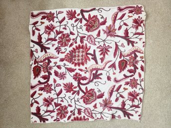 #21 Crewel Embroidered Fabric Pillow Top Fabric Piece.  Gorgeous