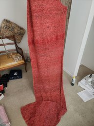 #29 Huge Orange Crocheted Shawl? 38x125