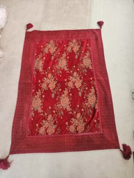 #40 Red Tapestry  With Tassel Edges 46x67