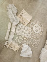 #42 Lot Of Crochet Lace Doilies