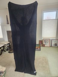 #63 Fabulous Large Black Cashmere Shawl/throw 36x80'