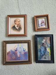 #66 4 Small Sized Framed Art.2 Are Originals And Signed