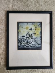 #72 H Galton Original Signed  Wax Relief Scratch Drawing