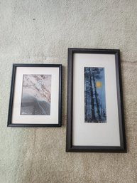 #73 2 Original Framed  Gouache Paintings