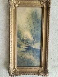 #78 Framed Antique Print In Antique Frame