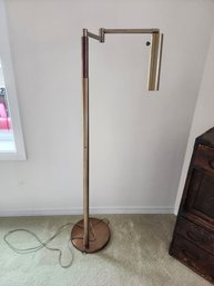 107 Vintage 40' Adjustable Brass Floor Lamp