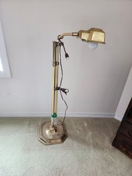#108 Mid Century Adjustable Brass Floor Lamp
