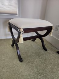 #112 Velvet Neoclassical Stool #1