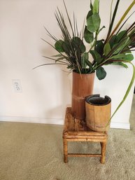 125 Lot Of Bamboo Decor Items